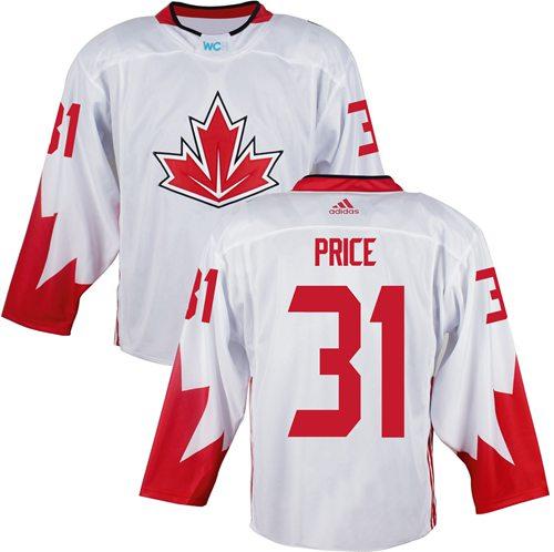 Team Canada #31 Carey Price White 2016 World Cup Stitched Youth NHL Jersey
