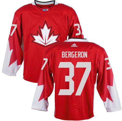 Team Canada #37 Patrice Bergeron Red 2016 World Cup Stitched Youth NHL Jersey