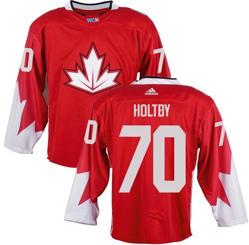 Team Canada #70 Braden Holtby Red 2016 World Cup Stitched Youth NHL Jersey