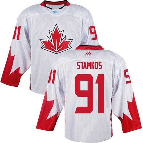 Team Canada #91 Steven Stamkos White 2016 World Cup Stitched Youth NHL Jersey