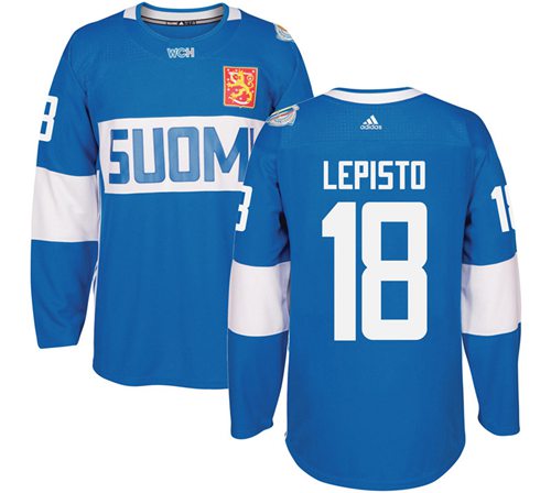 Team Finland #18 Sami Lepisto Blue 2016 World Cup Stitched NHL Jersey Team Finland #18 Sami Lepisto Blue 2016 World Cup Stitched NHL Jersey