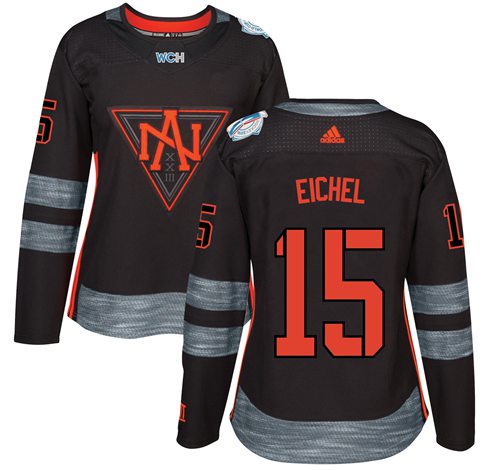 Team North America #15 Jack Eichel Black 2016 World Cup Women's Stitched NHL Jersey Team North America #15 Jack Eichel Black 2016 World Cup Women's Stitched NHL Jersey