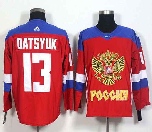 Team Russia #13 Pavel Datsyuk Red 2016 World Cup Stitched NHL Jersey
