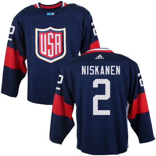 Team USA #2 Matt Niskanen Navy Blue 2016 World Cup Stitched Youth NHL Jersey