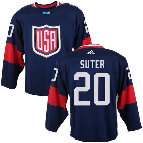 Team USA #20 Ryan Suter Navy Blue 2016 World Cup Stitched Youth NHL Jersey