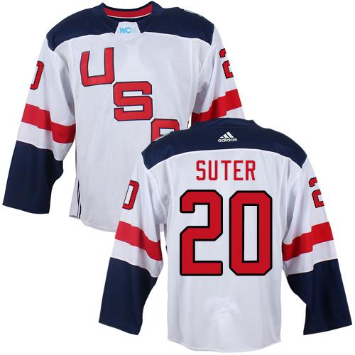Team USA #20 Ryan Suter White 2016 World Cup Stitched NHL Jersey