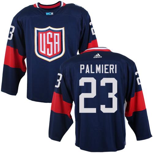 Team USA #23 Kyle Palmieri Navy Blue 2016 World Cup Stitched NHL Jersey