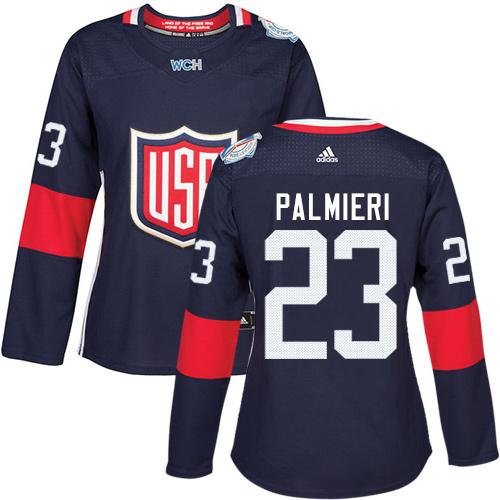 Team USA #23 Kyle Palmieri Navy Blue 2016 World Cup Women's Stitched NHL Jersey Team USA #23 Kyle Palmieri Navy Blue 2016 World Cup Women's Stitched NHL Jersey