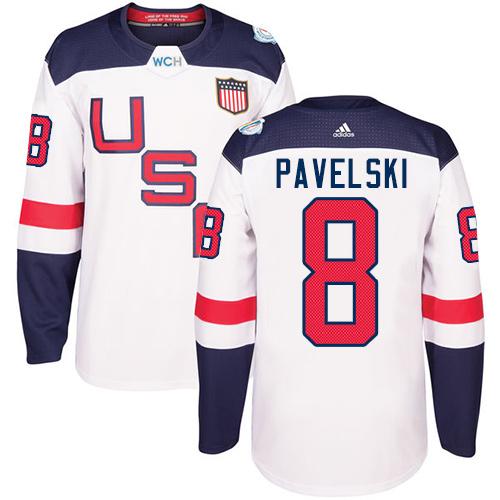 Team USA #8 Joe Pavelski White 2016 World Cup Stitched NHL Jersey Team USA #8 Joe Pavelski White 2016 World Cup Stitched NHL Jersey