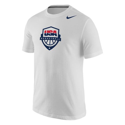 Team USA Nike Basketball Core Cotton T-Shirt White Team USA Nike Basketball Core Cotton T-Shirt White