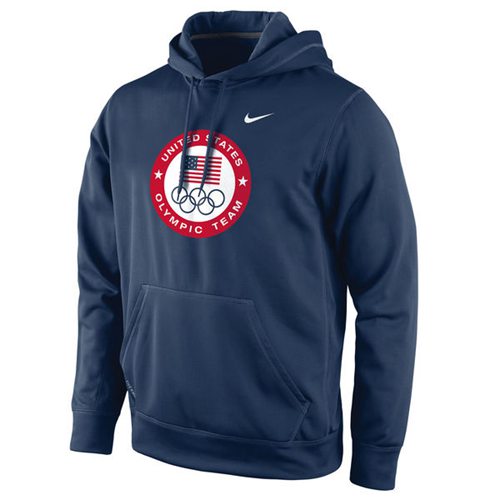 Team USA Nike Olympic Logo KO Pullover Performance Hoodie Navy Team USA Nike Olympic Logo KO Pullover Performance Hoodie Navy