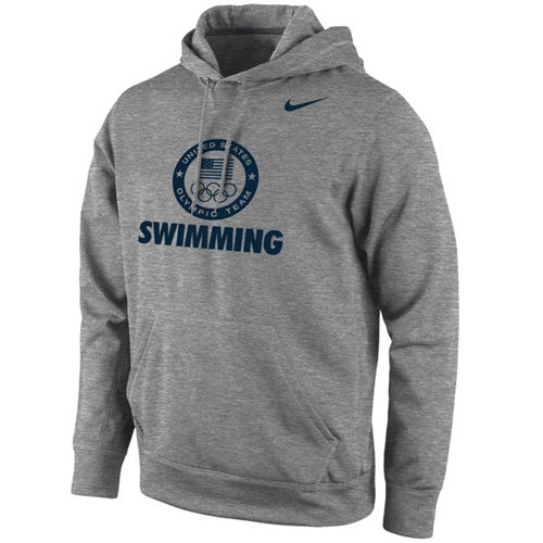 Team USA Swimming Nike Sport KO Performance Pullover Hoodie Dark Gray Team USA Swimming Nike Sport KO Performance Pullover Hoodie Dark Gray