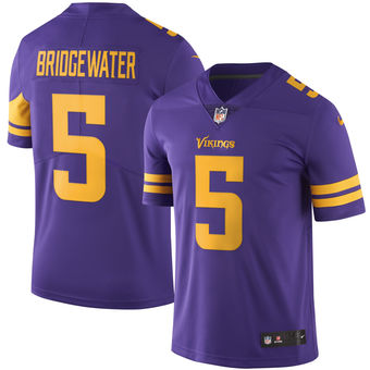 Teddy Bridgewater Minnesota Vikings Nike Color Rush Limited Jersey - Purple