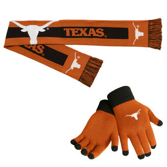Texas Longhorns Gloves & Scarf Set