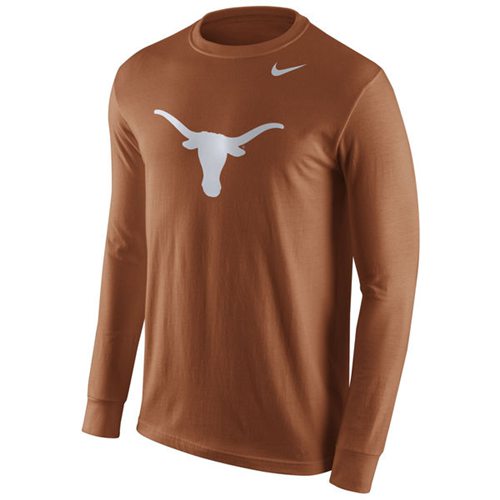 Texas Longhorns Nike Cotton Logo Long Sleeves T-Shirt Burnt Orange