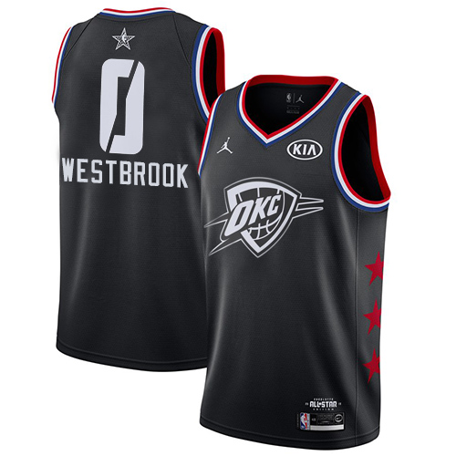 Thunder #0 Russell Westbrook Black Youth Basketball Jordan Swingman 2019 All-Star Game Jersey