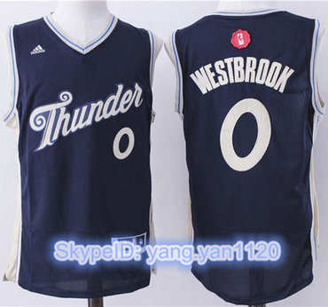 Thunder #0 Russell Westbrook Navy Blue 2015-2016 Christmas Day Stitched NBA Jersey Thunder #0 Russell Westbrook Navy Blue 2015-2016 Christmas Day Stitched NBA Jersey