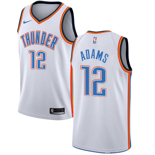 Thunder #12 Steven Adams White Youth Basketball Swingman Association Edition Jersey