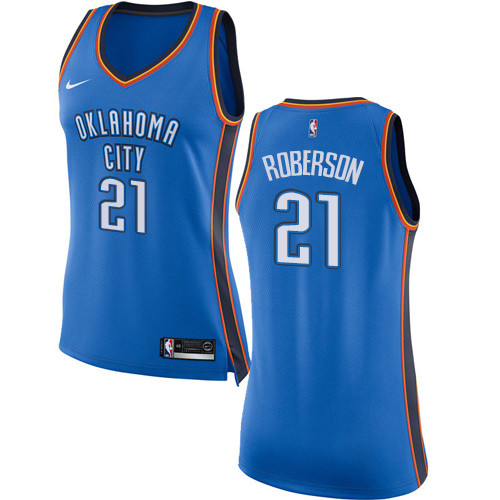Thunder #21 Andre Roberson Blue Women's Basketball Swingman Icon Edition Jersey