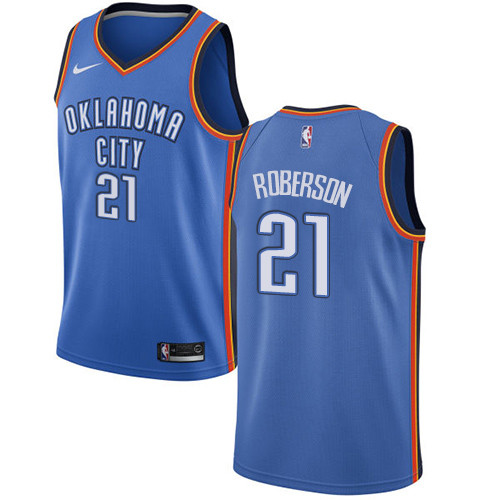 Thunder #21 Andre Roberson Blue Youth Basketball Swingman Icon Edition Jersey
