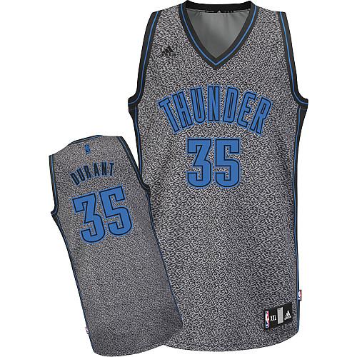 Thunder #35 Kevin Durant Grey Static Fashion Stitched NBA Jersey Thunder #35 Kevin Durant Grey Static Fashion Stitched NBA Jersey