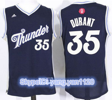 Thunder #35 Kevin Durant Navy Blue 2015-2016 Christmas Day Stitched NBA Jersey Thunder #35 Kevin Durant Navy Blue 2015-2016 Christmas Day Stitched NBA Jersey