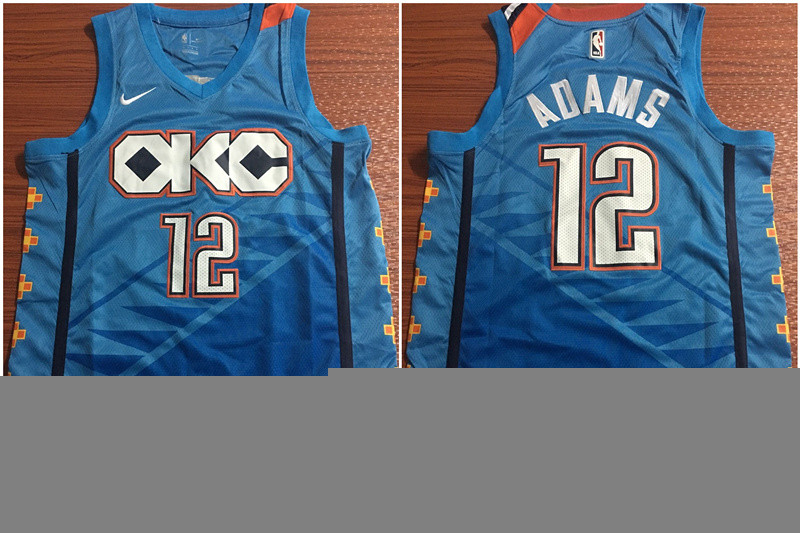 Thunder 12 Steven Adams Blue City Edition Nike Swingman Jersey Thunder 12 Steven Adams Blue City Edition Nike Swingman Jersey