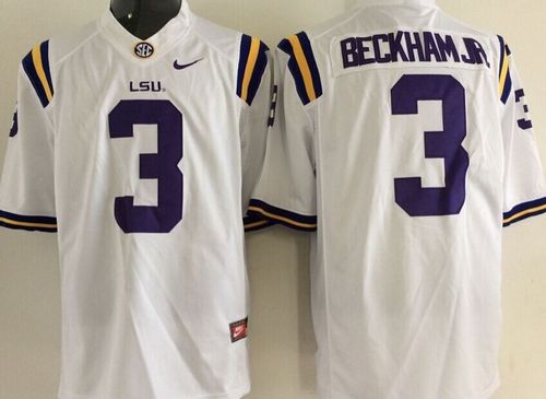 Tigers #3 Odell Beckham Jr White Limited Stitched Youth NCAA Jersey Tigers #3 Odell Beckham Jr White Limited Stitched Youth NCAA Jersey