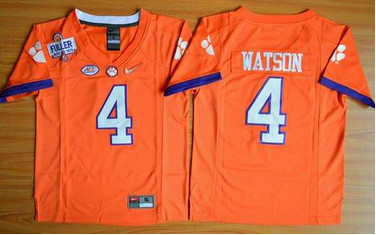 Tigers #4 Deshaun Watson Orange 2016 National Championship Stitched Youth NCAA Jersey