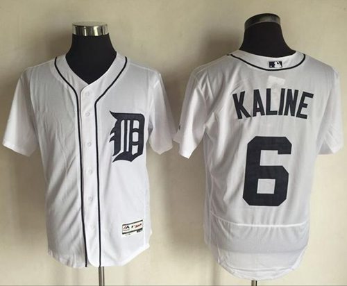 Tigers #6 Al Kaline White Flexbase Authentic Collection Stitched MLB Jersey Tigers #6 Al Kaline White Flexbase Authentic Collection Stitched MLB Jersey