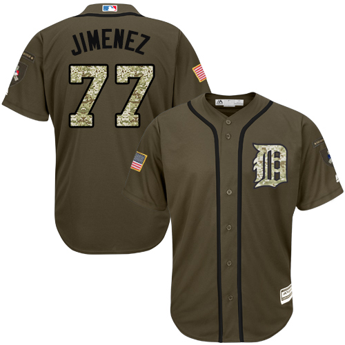 Tigers #77 Joe Jimenez Green Salute to Service Stitched Baseball Jersey Tigers #77 Joe Jimenez Green Salute to Service Stitched Baseball Jersey