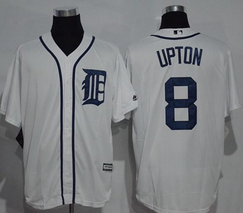 Tigers #8 Justin Upton White New Cool Base Stitched MLB Jersey Tigers #8 Justin Upton White New Cool Base Stitched MLB Jersey