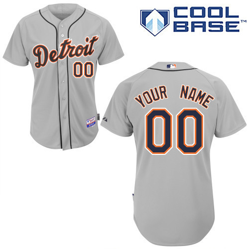 Tigers Grey Customized Men Cool Base Jersey