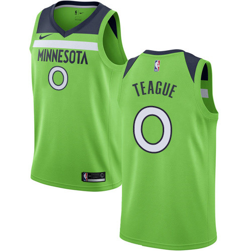 Timberwolves #0 Jeff Teague Green Women's Basketball Swingman Statement Edition Jersey