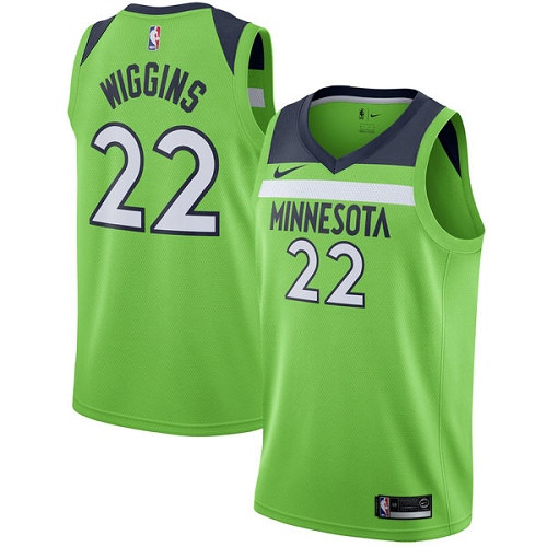 Timberwolves #22 Andrew Wiggins Green Women's Basketball Swingman Statement Edition Jersey
