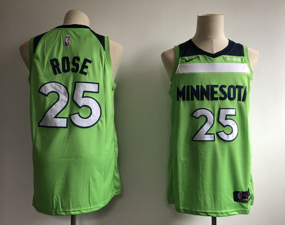 Timberwolves 25 Derrick Rose Green Nike Swingman Jersey Timberwolves 25 Derrick Rose Green Nike Swingman Jersey