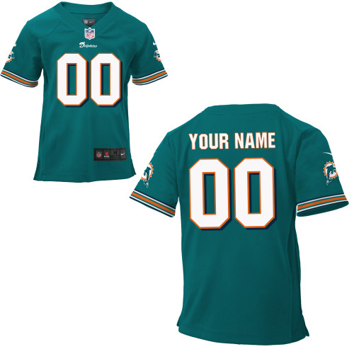 Toddler Nike Miami Dolphins Customized Game Team Color Jersey Toddler Nike Miami Dolphins Customized Game Team Color Jersey