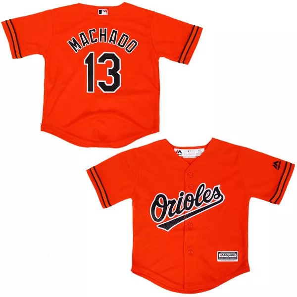 Toddler Orioles #13 Manny Machado Orange Alternate Stitched MLB Jersey