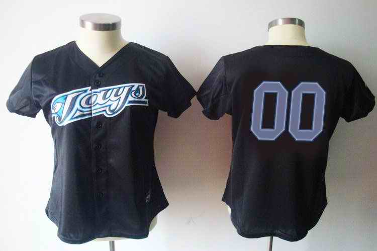 Toronto Blue Jays Blank Black Women Custom Jerseys