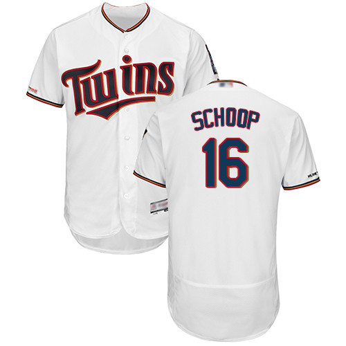 Twins #16 Jonathan Schoop White Flexbase Authentic Collection Stitched Baseball Jersey Twins #16 Jonathan Schoop White Flexbase Authentic Collection Stitched Baseball Jersey