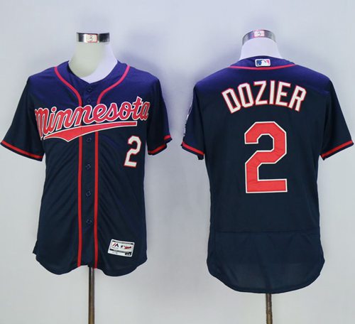 Twins #2 Brian Dozier Navy Blue Flexbase Authentic Collection Stitched MLB Jersey Twins #2 Brian Dozier Navy Blue Flexbase Authentic Collection Stitched MLB Jersey