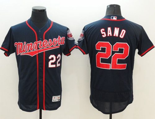 Twins #22 Miguel Sano Navy Blue Flexbase Authentic Collection Stitched MLB Jersey Twins #22 Miguel Sano Navy Blue Flexbase Authentic Collection Stitched MLB Jersey