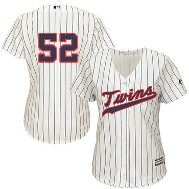 Twins #52 Byung-Ho Park Cream Strip Alternate Women's Stitched MLB Jersey