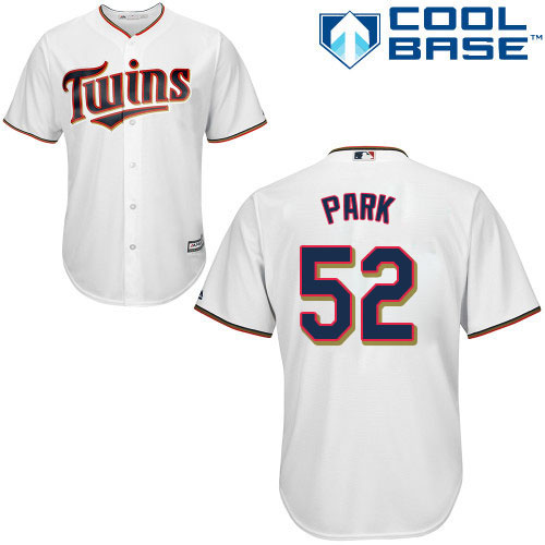 Twins #52 Byung-Ho Park White Cool Base Stitched Youth MLB Jersey Twins #52 Byung-Ho Park White Cool Base Stitched Youth MLB Jersey