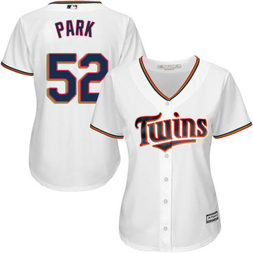 Twins #52 Byung-Ho Park White Home Women's Stitched MLB Jersey Twins #52 Byung-Ho Park White Home Women's Stitched MLB Jersey