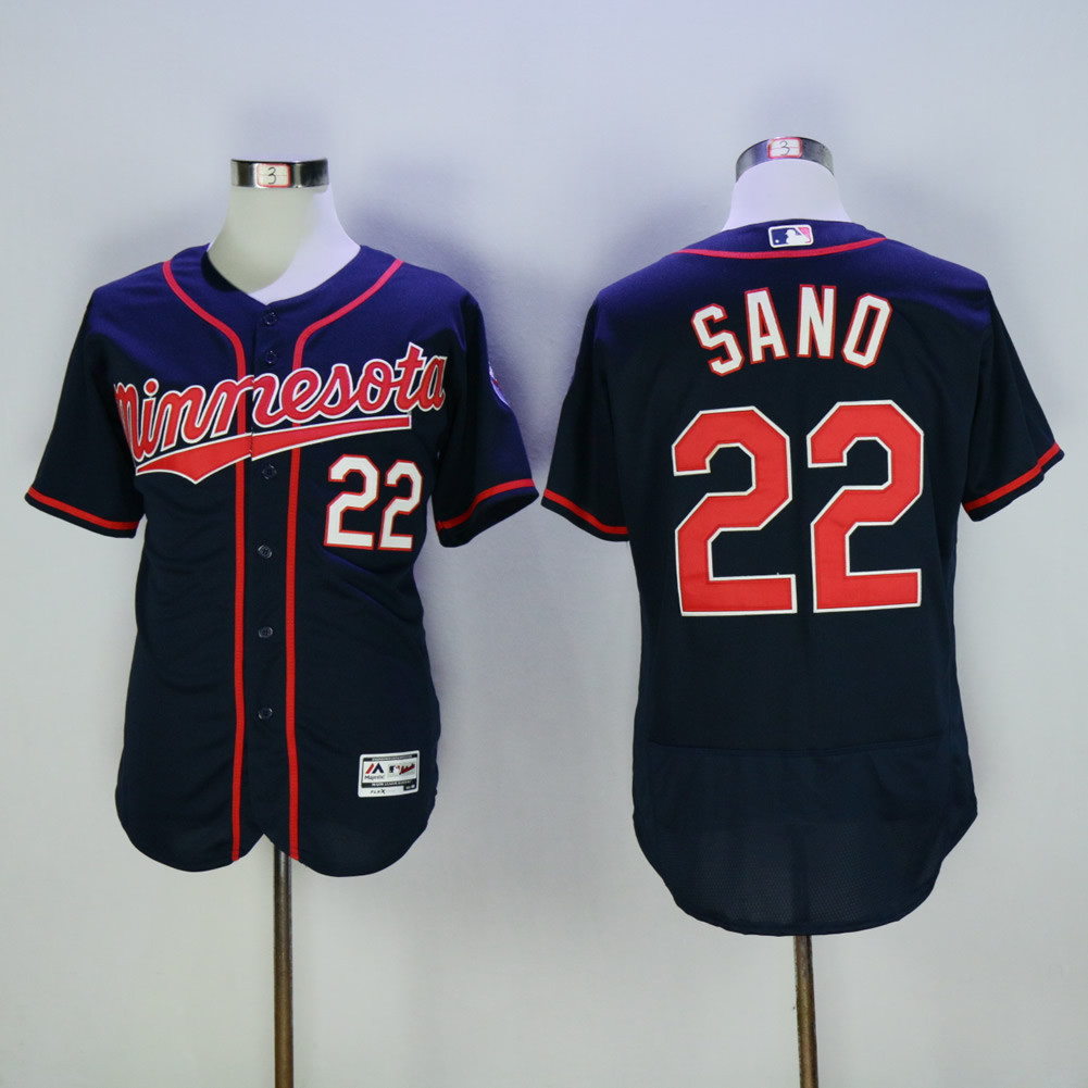 Twins 22 Miguel Sano Navy Flexbase Jersey Twins 22 Miguel Sano Navy Flexbase Jersey