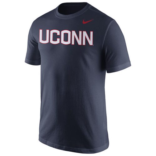 UConn Huskies Nike Wordmark T-Shirt Navy Blue