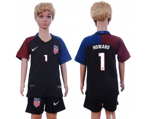 USA #1 Howard Away Kid Soccer Country Jersey USA #1 Howard Away Kid Soccer Country Jersey