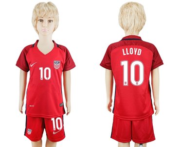 USA #10 Diskerud Home Kid Soccer Country Jersey