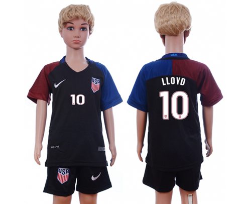 USA #10 LLOYD Away Kid Soccer Country Jersey USA #10 LLOYD Away Kid Soccer Country Jersey
